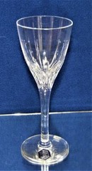 New STUART Crystal Great Britain Clear Vertical Cut GENEVA 8 1/2″h Wine Goblet