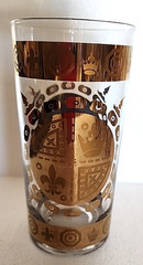 Vito Bari Mid-Century Modern Fleur-de-lis glasses ~~ 2 Sizes ~~ Sold as One Lot