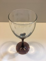 Vintage Libbey Amethyst Tulip Stem Wine Glasses Set of 8 USA