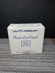 Vtg W.M. Dalton 24% French Lead Crystal Unit No.1 Goblets Made France In Box