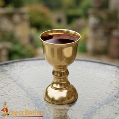 Solid Brass Medieval Goblet – Gothic Vintage Chalice Royal Wine Glass for Wed…