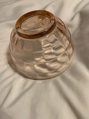 Unique Glass Coffee Cup Orange Carnival Footed Pressed Elegant Scroll Handle