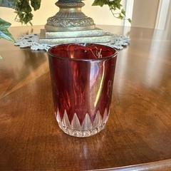 Antique Ruby Flash Souvenir Tumbler Etched «Ontario Beach 416 1900»