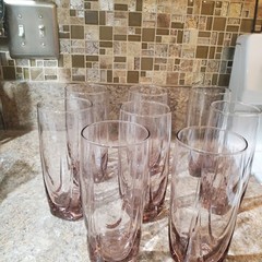 Libbey Set Of 8 Imperial Plum Glasses Beautiful Glasses 6.5 Inches