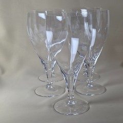 Mikasa Panache Crystal Iced Tea Glass Square Bowl Stem Vintage Simply Stunning