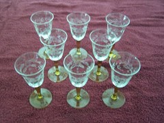 Vintage crystal stemware 8 pieces