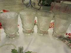 Ponderosa Pine footed glasses (Set of four) GA-A-29