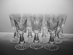 SET OF 12 WATERFORD CRYSTAL KENMARE CORDIAL / VODKA / SHOT GLASSES 3 7/8 INCH