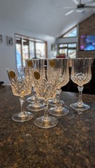 Beautiful 7 Cristal D’Arques Tuilleries Crystal Water Goblets 2 Styles