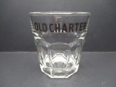 OLD CHARTER Bourbon Rocks Glass Lowball Whiskey Barware Libbey Made in USA