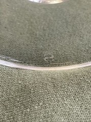 VTG Spiegelau Crystal Water/Wine Goblet Scroll & Platinum Band & Crown Mark 8.5”