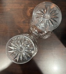 Vintage Set Of 2 Waterford Crystal LISMORE Saucer Champagne/Tall Sherbet Glasses
