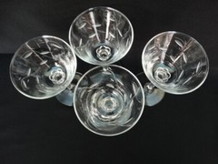 Mid Century Modern Libbey Glass Clear Windswept Liquor Cocktail Stem 3001 EUC