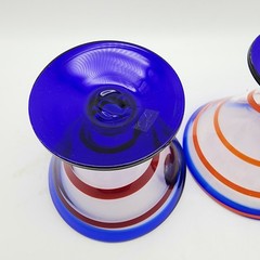 Royal Caribbean Martini Dessert Glasses Set Of 2 Kosta Boda Hand Blown Spiral