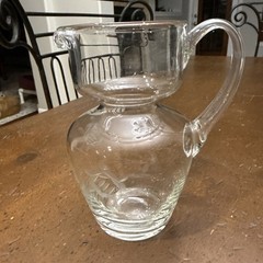 Clear Etched Tumble Up Bedside Water Carafe And Glass