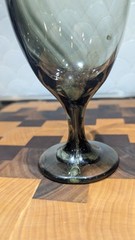 Libbey Vintage Bordeaux Black Gray Smoke Goblet Drinking Water Glass Set of 6