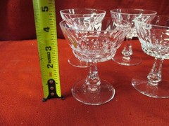 Lot of 4 Vintage Cut Crystal 4.25″ Champagne Sherbet Glasses