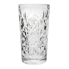 Libbey 5633 16 Oz Hobstar cooler glass star burst pattern