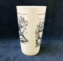 2 Tumblers Borden Dairy Elsie the Cow & Friends Milk Glasses Vintage