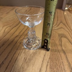 Fostoria American Lady Clear Glass 4″ tall Liquor Cocktail Vintage USA