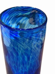 HOME STUDIO Art Glass Swirl Drinking Tumbler Glass COBALTHandcrafted Replacement