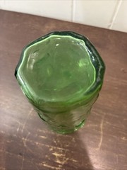 Vintage Mid Century Decatur Texglass Texas Glass Pinched / Thumbprint Tumbler