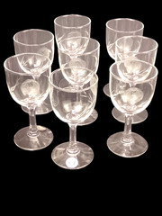 Vtg Sasaki Crystal Bar Set Cut Glass Rose Wine Liquor Highball Shot Glass Japan