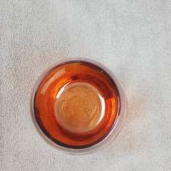 Vintage Tumbler Glasses Set of 3 Adult’s Orange Short Egg Shaped Rounded Cup