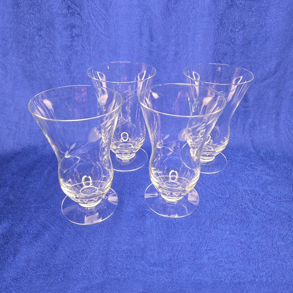 Heritage By Princess House 12 Oz. Footed Tumber Parfait, Set Of 4, Crystal Clear