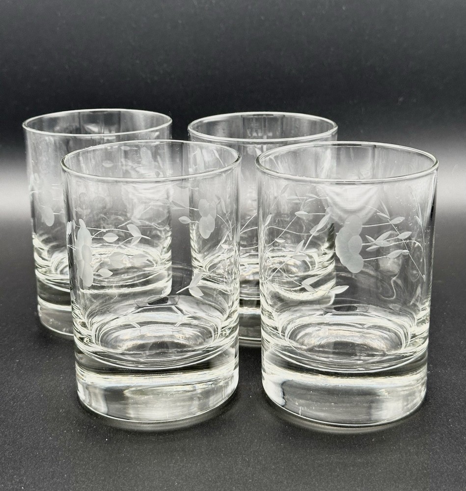 NIB 4 Princess House Heritage 10 oz Flat Juice Brandy Tumblers Glasses #524