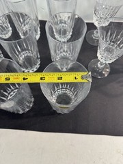 W. M. Dalton French Lead Crystal x8 Beverage #6 + x8 Wine Glasses #2 Exe Cond.