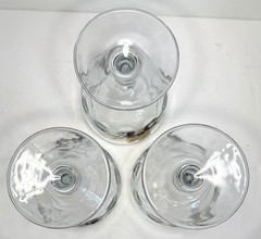 3 RARE Culver Mid Century 22k Gold Owl Glasses Goblets Thumbprint MCM Read
