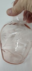 Vintage Pink Depression Glass Tumble-up Wheel Cut Flowers And Leaves