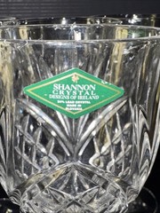 Shannon Crystal Designs of Ireland cut-crystal wine goblets