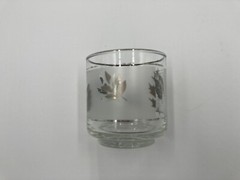 Vintage Drinking Glasses Silver Leaf by Libbey Set of Six Pre-owned