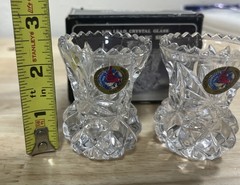 Vintage Hofbauer 24% Lead Crystal Glass Mini Vase Set – Made In Germany – Kmart