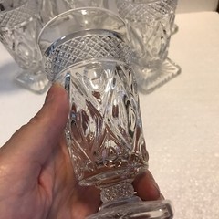 Set of 6 Vintage Imperial Glass CAPE COD Clear 5 oz Juice Glasses 5-1/8 in