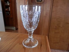 PRINCESS HOUSE 4 CRYSTAL FANTASIA FOOTED WATER / WINE TUMBLER GLASS w BOX #519