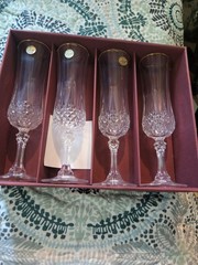 Longchamps Gold, Cristal d’ Argues, 24% Lead Crystal. (4)