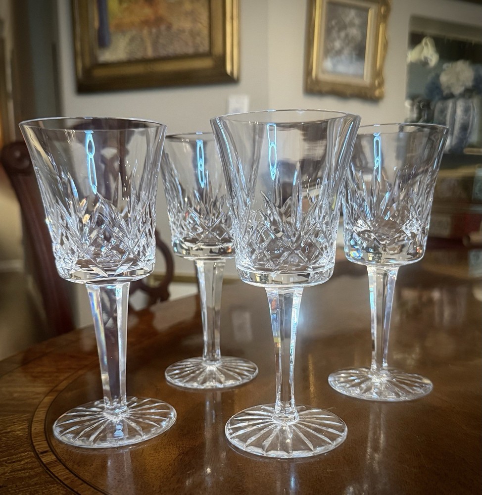 Set 4 Astral Crystal By Waterford “Questa”Claret Wine Glasses 6 3/8″
