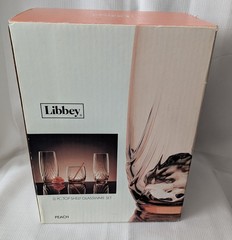 Libbey’s Peach 12 Piece Glassware Set