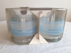 Vintage Libbey St Clair Capri Glasses Set Of 4 Stripe Design 10 1/4 oz 290 mL