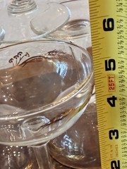 (4) Lifetime Homer Laughlin Prairie Gold Wheat – Crystal Sherbet Champagne Glass