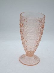 Vintage Holiday Buttons and Bows by Jeanette – Pink 6″ Footed Tumbler