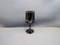 Lenox Crystal Venture Black Platinum Trim Wine Goblet 6 1/4″ x 2 1/2″