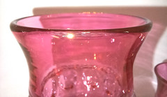 Set/20 Vtg Tiffin-Franciscan King’s Crown Cranberry Flash Water&Cordial Goblets