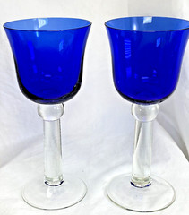 Cobalt Blue Goblets Set of 2 By «Gorgeous Designs»