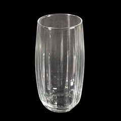 5ct 20oz Libbey Crisa Clear Glass Ribbed Tumbler Glasses 6.25 in H