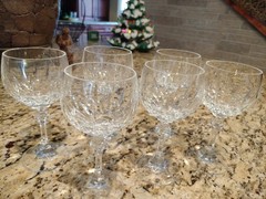 6 Schott-Zwiesel Gardone 6.5” Tall Small Wine Goblet Vertical Cut Bowl Knob Stem