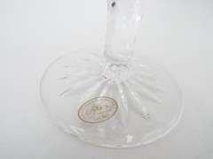 Vintage Ajka Arabella Handmade Bohemian Crystal Cut to Clear Iced Tea Goblets